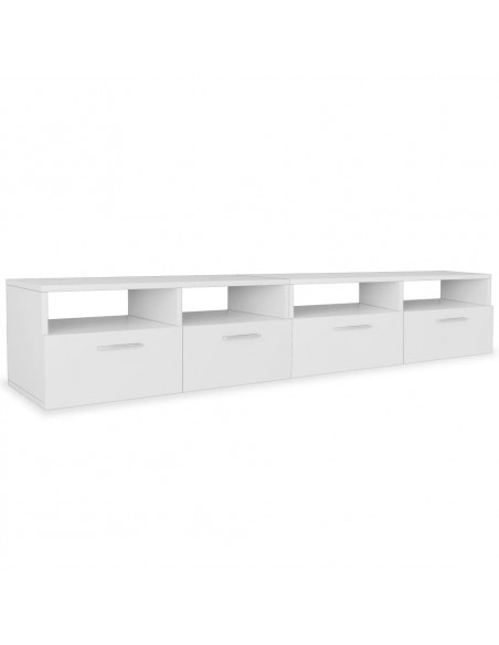 Mobili TV 2 pz in Legno Multistrato 95x35x36 cm Bianchi