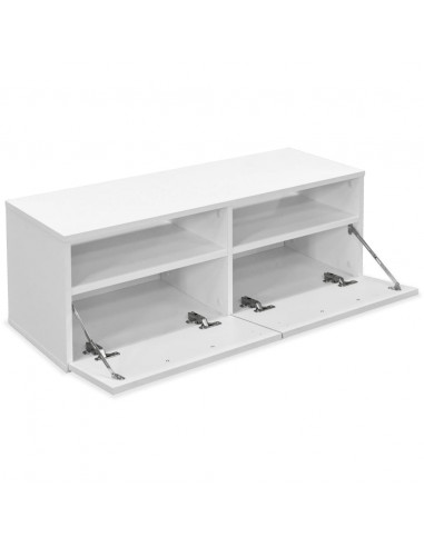 Mobili TV 2 pz in Legno Multistrato 95x35x36 cm Bianchi