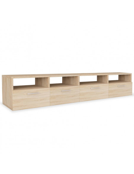 Mobili TV 2 pz in Legno Multistrato 95x35x36 cm Rovere