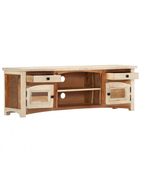 Mobile Porta TV 120x30x40 cm in Legno Massello di Recupero