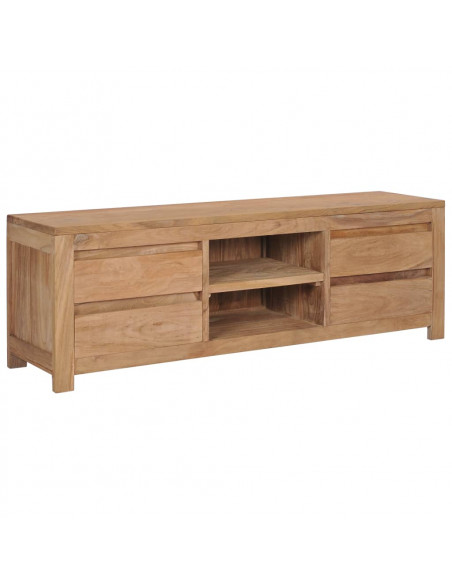 Mobile Porta TV 115x30x40 cm in Legno Massello di Teak