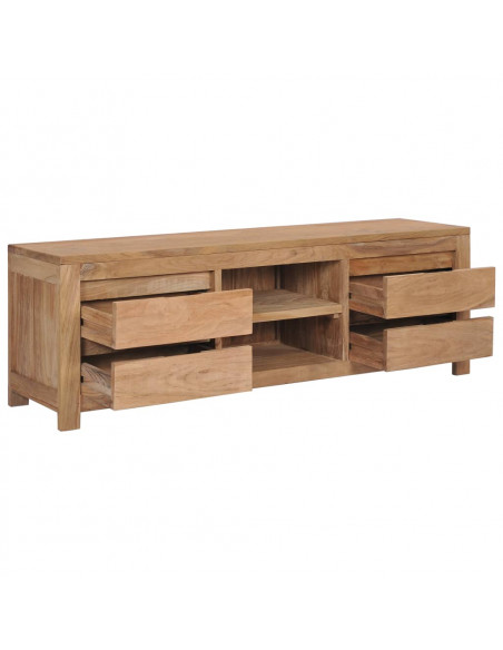 Mobile Porta TV 115x30x40 cm in Legno Massello di Teak