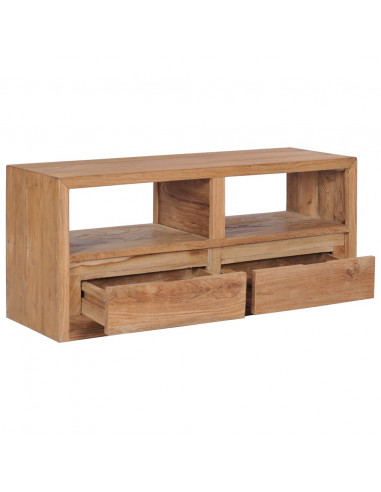 Mobile Porta TV 90x30x40 cm in Legno Massello di Teak