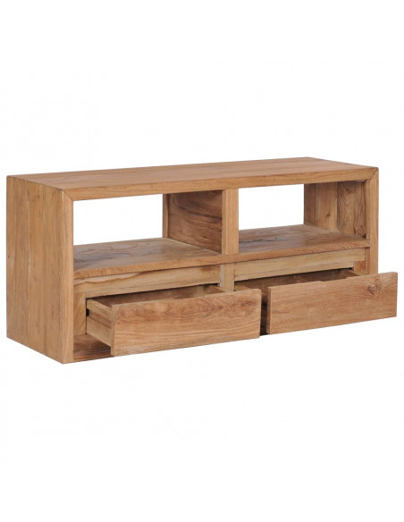 Mobile Porta TV 90x30x40 cm in Legno Massello di Teak