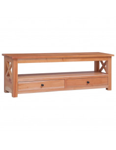 Mobile Porta TV 120x30x40 cm in Legno Massello di Mogano 2