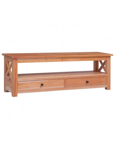 Mobile Porta TV 120x30x40 cm in Legno Massello di Mogano