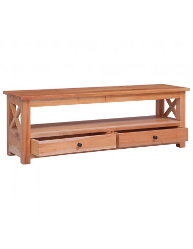 Mobile Porta TV 120x30x40 cm in Legno Massello di Mogano