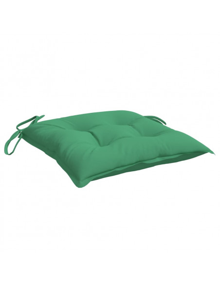 Cuscini per Sedia 6 pz Verdi 40x40x7 cm in Tessuto Oxford