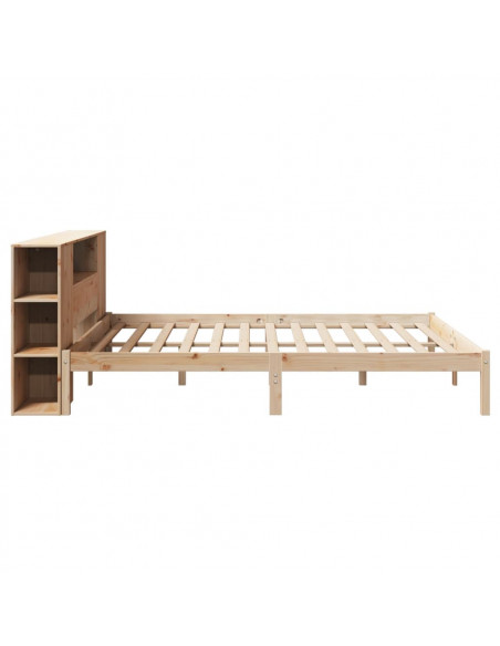 Letto Libreria senza Materasso 200x200 cm in Legno di Pino