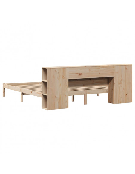 Letto Libreria senza Materasso 200x200 cm in Legno di Pino