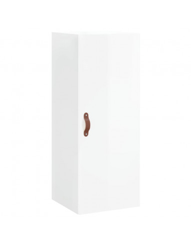 Credenza 34,5x34x180 cm in Legno Multistrato Bianco Lucido