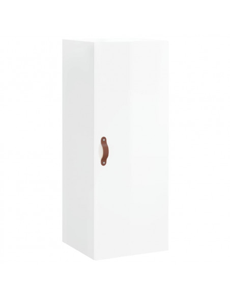 Credenza 34,5x34x180 cm in Legno Multistrato Bianco Lucido