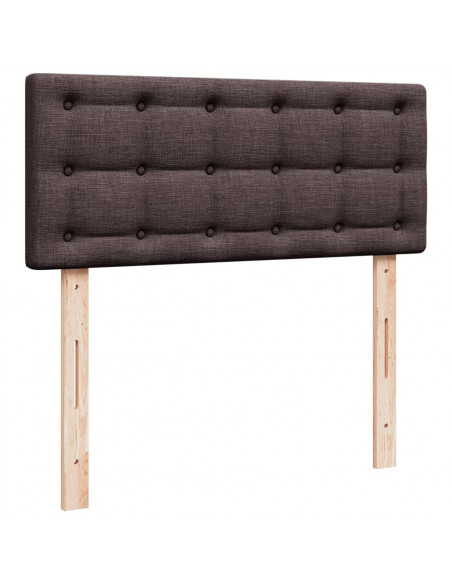 Giroletto a Molle con Materasso Marrone Scuro 120x200cm Tessuto