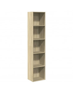 Libreria Rovere Sonoma 40x30x189 cm in Legno Multistrato 2