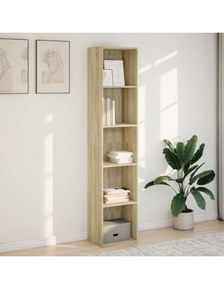 Libreria Rovere Sonoma 40x30x189 cm in Legno Multistrato