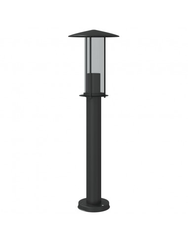 Lampada da Terra per Esterni Nera 60 cm in Acciaio Inox