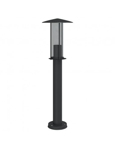 Lampada da Terra per Esterni Nera 60 cm in Acciaio Inox