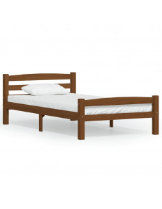 Giroletto Marrone Miele in Legno Massello di Pino 90x200 cm 2