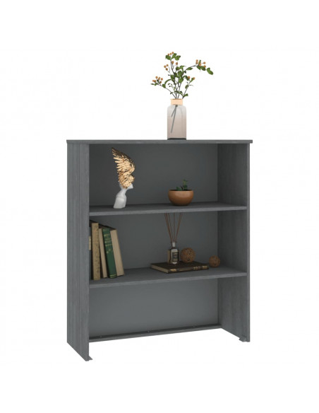 Piano Credenza HAMAR Grigio Scuro 85x35x100 cm Legno di Pino