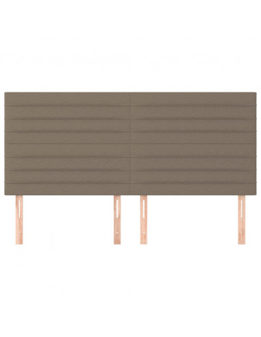 Testiera per letto Tortora 200x5x118/128 cm Tessuto