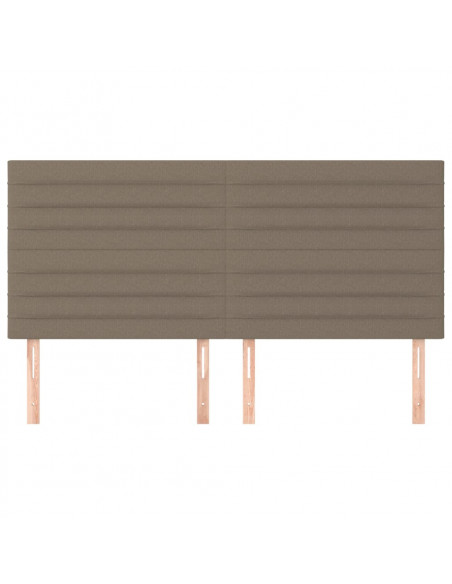 Testiera per letto Tortora 200x5x118/128 cm Tessuto