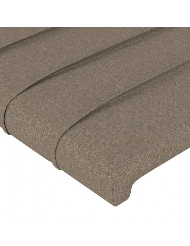 Testiera per letto Tortora 200x5x118/128 cm Tessuto