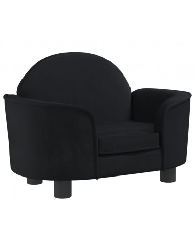 Lettino per Cani Nero 66x40x45 cm in Velluto