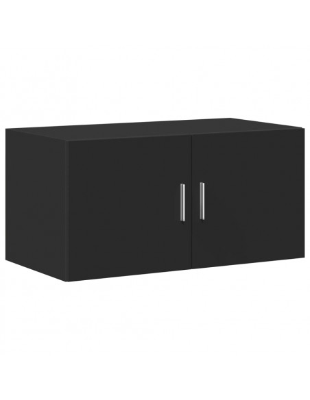 Mobile a Parete Nero 80x42,5x40 cm in Legno Multistrato