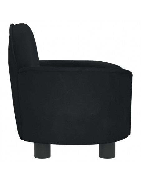 Lettino per Cani Nero 66x40x45 cm in Velluto