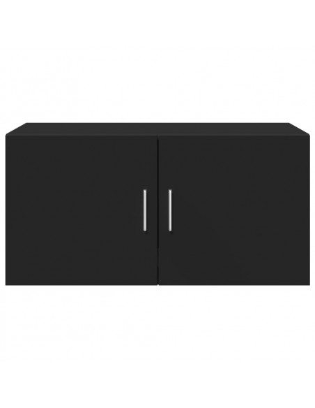 Mobile a Parete Nero 80x42,5x40 cm in Legno Multistrato