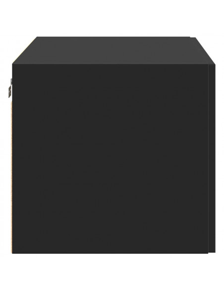 Mobile a Parete Nero 80x42,5x40 cm in Legno Multistrato