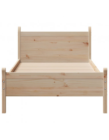 Letto senza Materasso 90x200 cm in Legno Massello di Pino