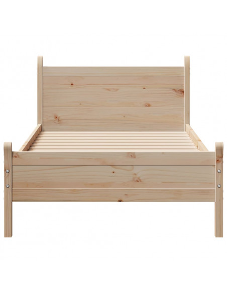 Letto senza Materasso 90x200 cm in Legno Massello di Pino