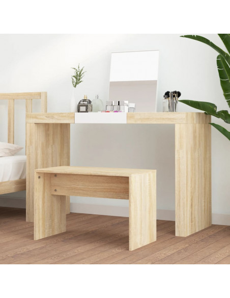 Sgabello da Toeletta Rovere Sonoma 70x35x45cm Legno Multistrato