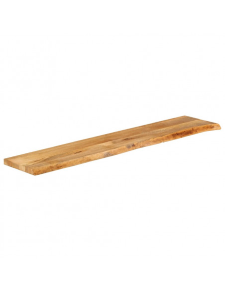 Piano Tavolo Bordi Vivi 160x20x2,5cm in Legno Massello di Mango