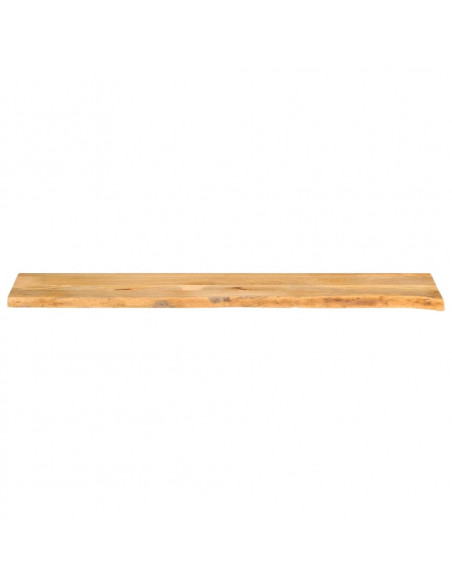 Piano Tavolo Bordi Vivi 160x20x2,5cm in Legno Massello di Mango