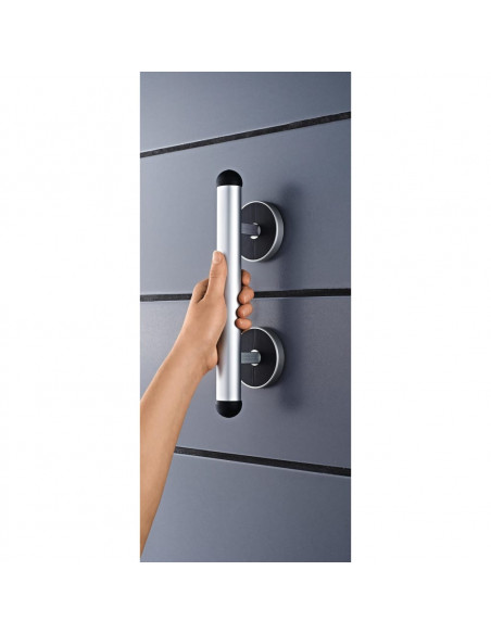RIDDER Barra di Sicurezza Premium 30 cm Alluminio Cromato e Nero