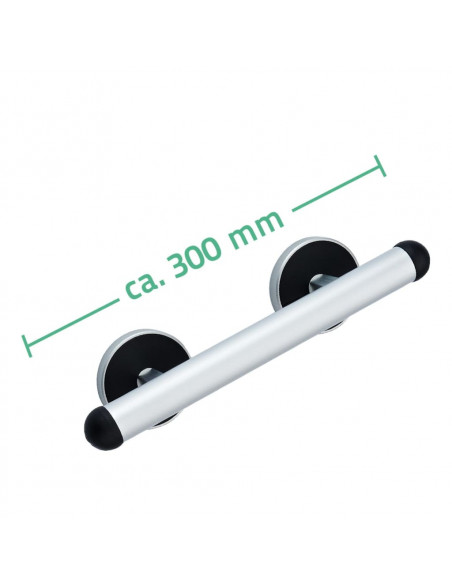 RIDDER Barra di Sicurezza Premium 30 cm Alluminio Cromato e Nero