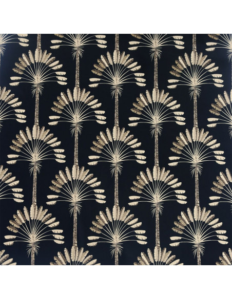 DUTCH WALLCOVERINGS Carta da Parati Palm Palace Nero e Oro