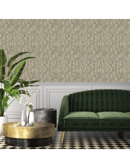 DUTCH WALLCOVERINGS Carta da Parati Phoenix Verde e Beige