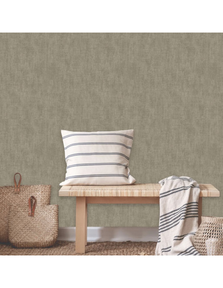 DUTCH WALLCOVERINGS Carta da Parati Semplice Grigio-Marrone