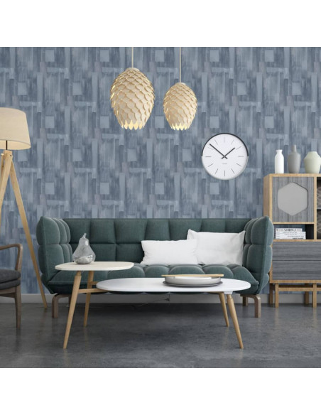 DUTCH WALLCOVERINGS Carta da Parati Wood in Grigio