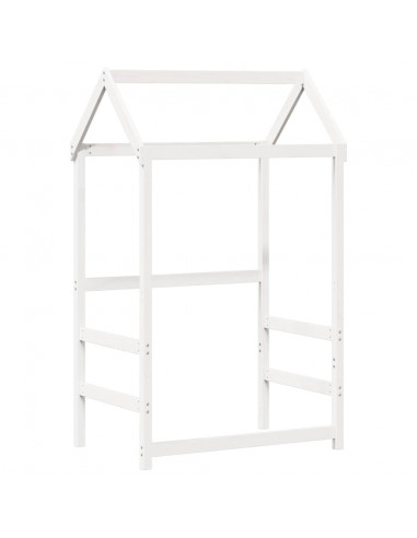 Set Dormeuse e Panca con Tetto Bianco 80x200cm Massello Pino