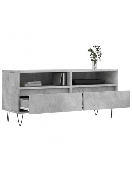 Mobile per TV Grigio Cemento 100x34,5x44,5 cm Legno Multistrato