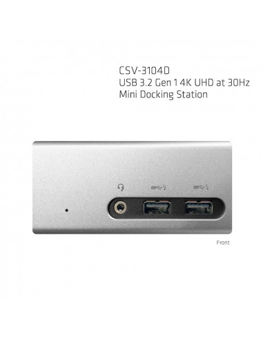 CLUB3D The Club 3D CSV-3104D USB 3.2 Gen 1 4K UHD at 30Hz Mini Docking Station Ultra slim design