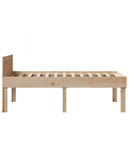 Letto senza Materasso 75x190 cm in Legno Massello Pino