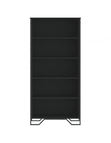 Libreria Nera 80x31x169 cm in Truciolato