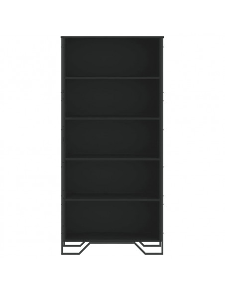 Libreria Nera 80x31x169 cm in Truciolato