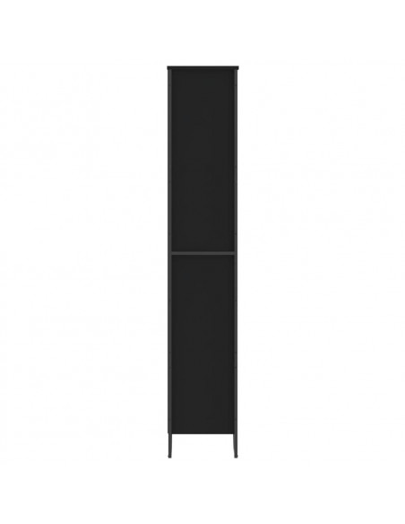 Libreria Nera 80x31x169 cm in Truciolato