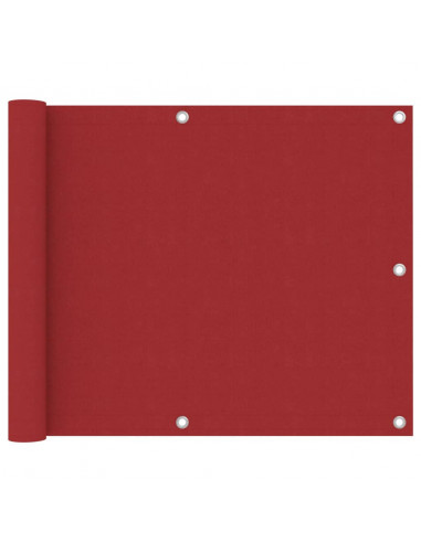 Paravento da Balcone Rosso 75x400 cm in Tessuto Oxford